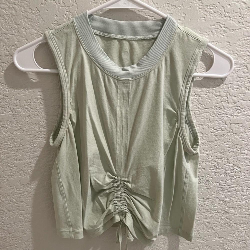 lululemon athletica Sleeveless Drawstring Tank in Light Sage